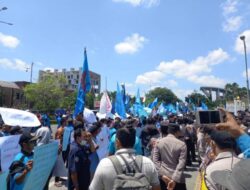 Kapolres Amankan Ribuan Massa Aksi F-SPTI yang Geruduk Kantor Gubernur Riau